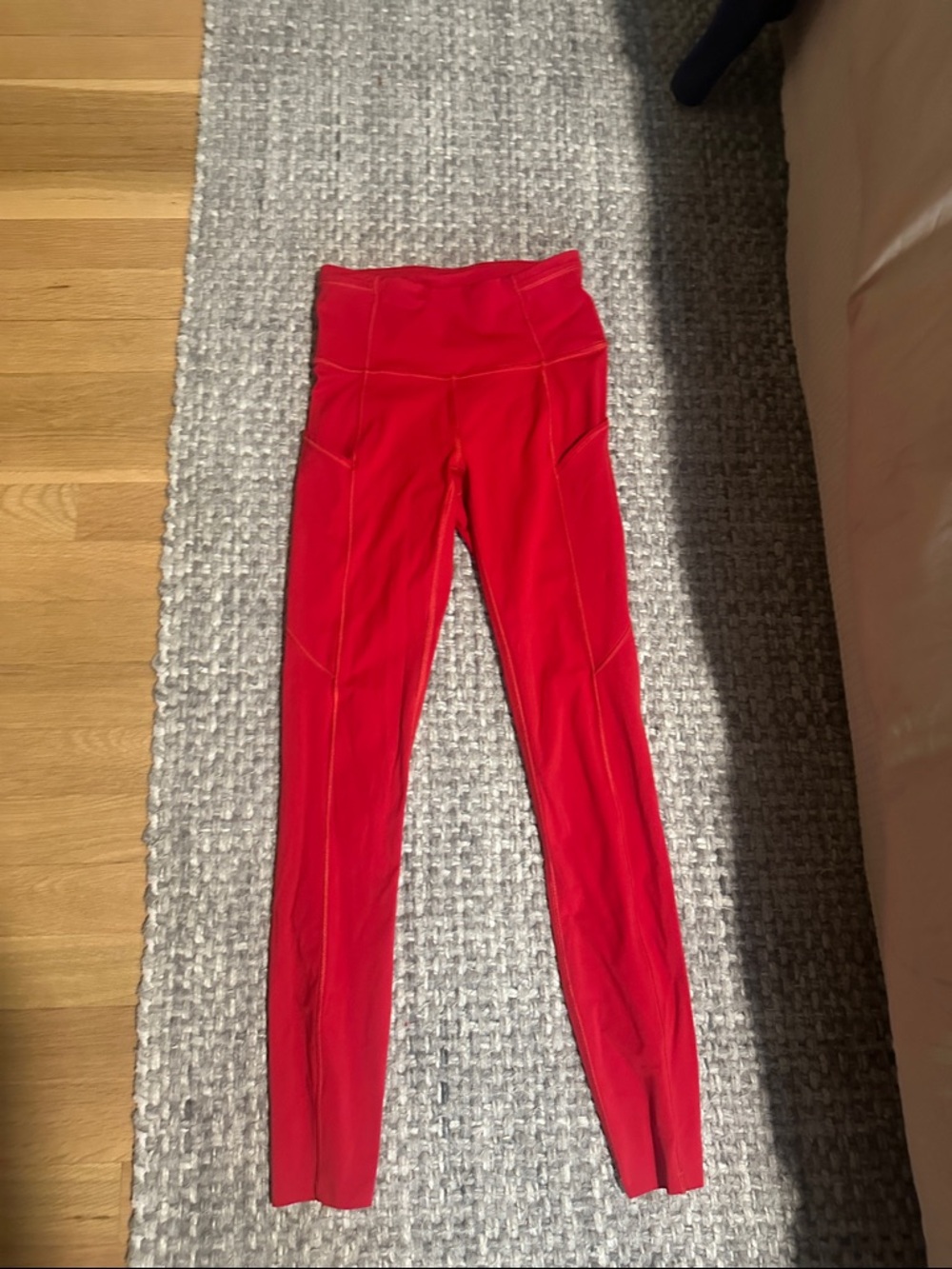 lululemon athletica Red High-Waist Leggings